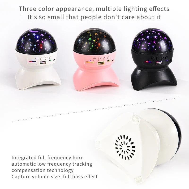 Star Projector sky Colorful Light, High Sound Bluetooth Speaker with colourful Sky light