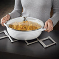 Joseph Joseph Stretch 100 expandable stainless-steel trivet, alternate view.