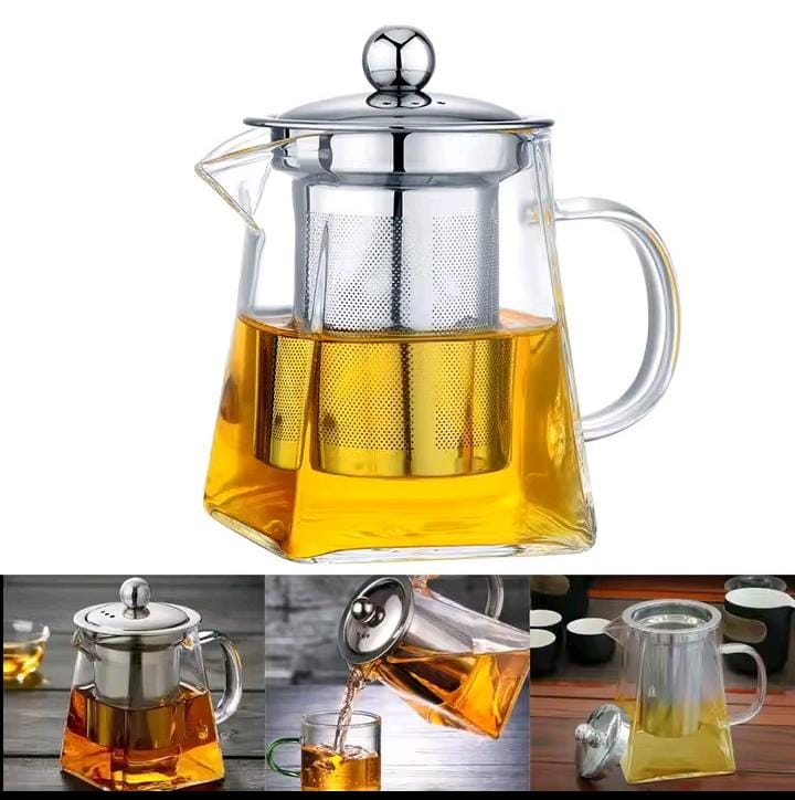 Heat resistant borosilicate glass Teapot with infuser