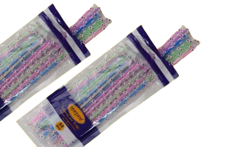 Teepee Poly Wrapped Party Straws 50pcs
