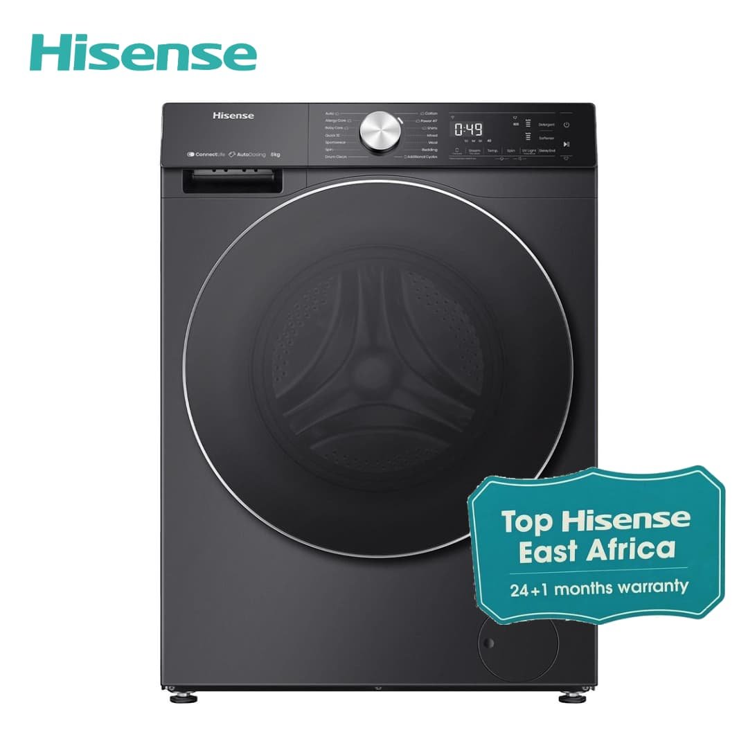 Hisense 12kg Front Load Wash & Dry Full Automatic Washing Machine Grey Series 5 Wi-Fi | WD5S1245BB