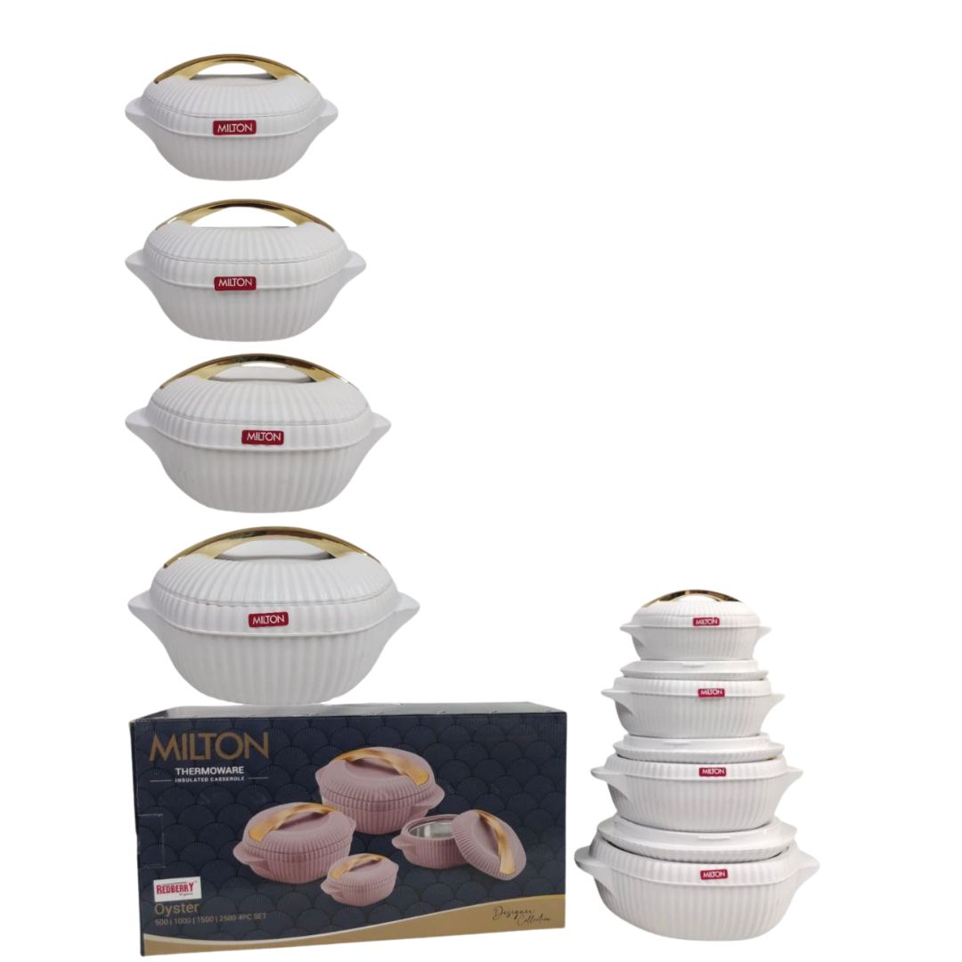 Oyster Milton 4pc Insulated Hotpot Food Warmer Set