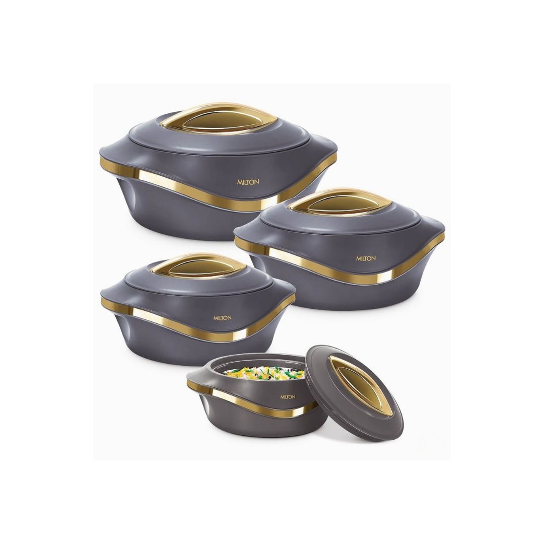 MILTON Pearl 4pcs Inner Stainless Steel Hot Pot Food Warmers