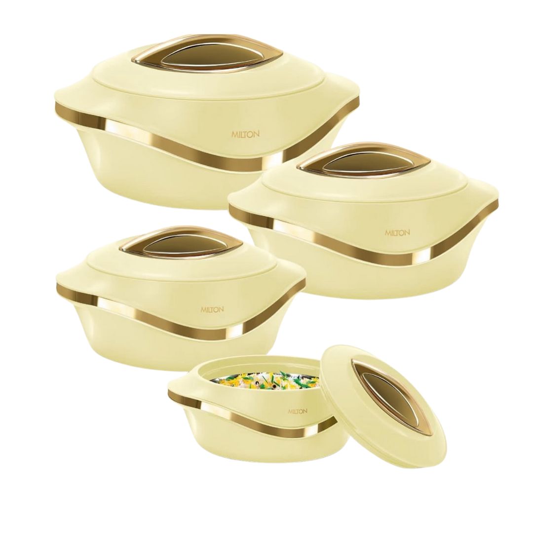 MILTON Pearl 4pcs Inner Stainless Steel Hot Pot Food Warmers