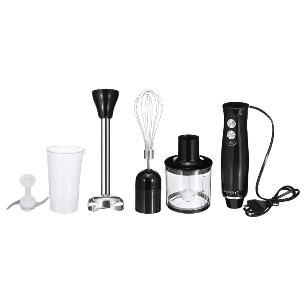 Sokany 4-in-1 Multifunction Hand Blender, Food Processor, Egg Beater Mixer