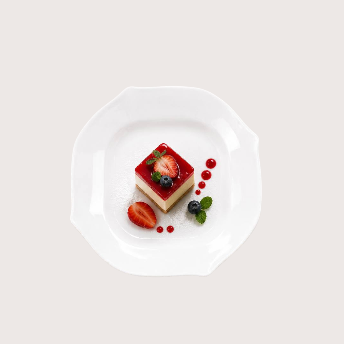 Signature Arris Square Glassware Plates โ Scratch-Resistant & Dishwasher Safe