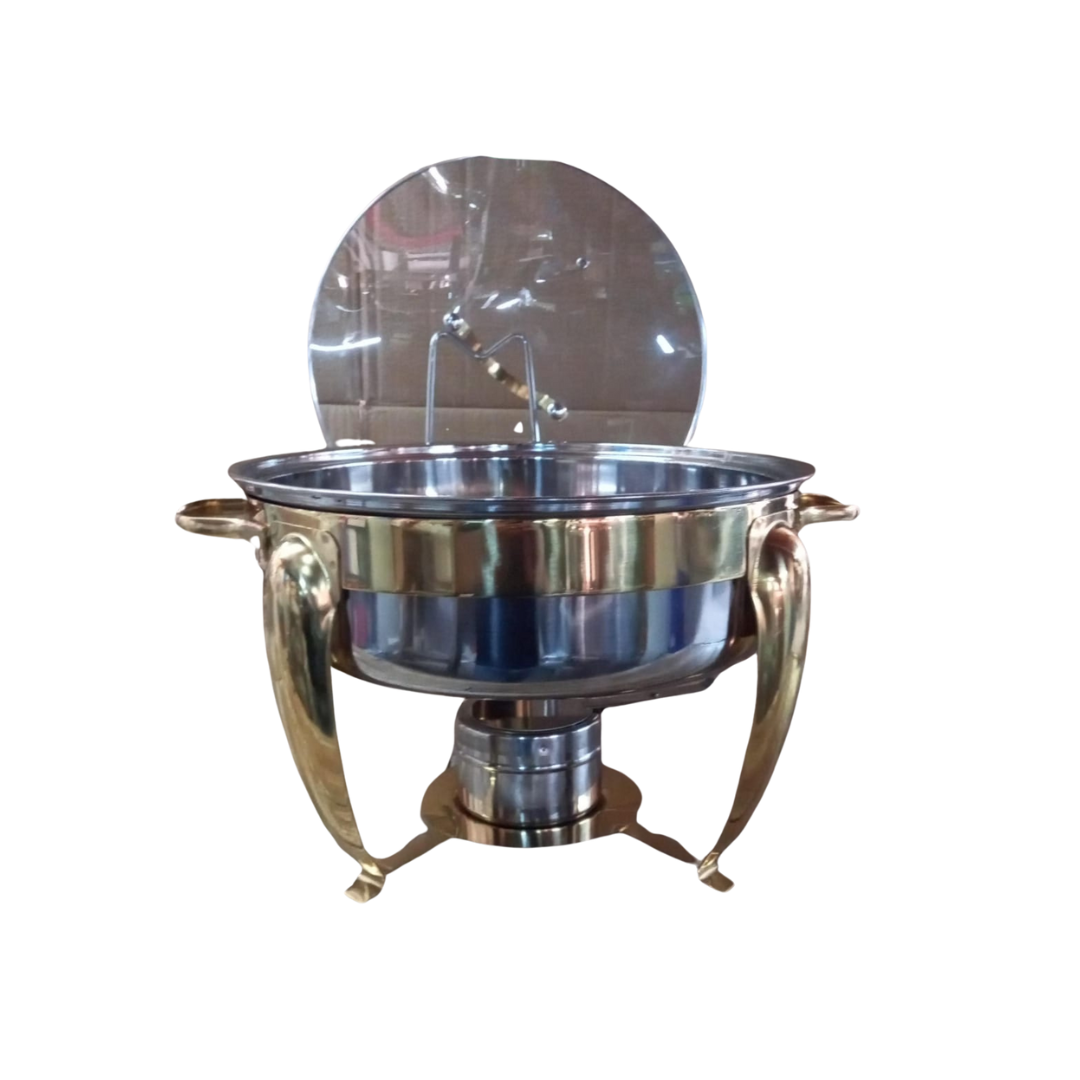 Round Food Warmer Stainless Steel Chafing Dish With Hanging Lid