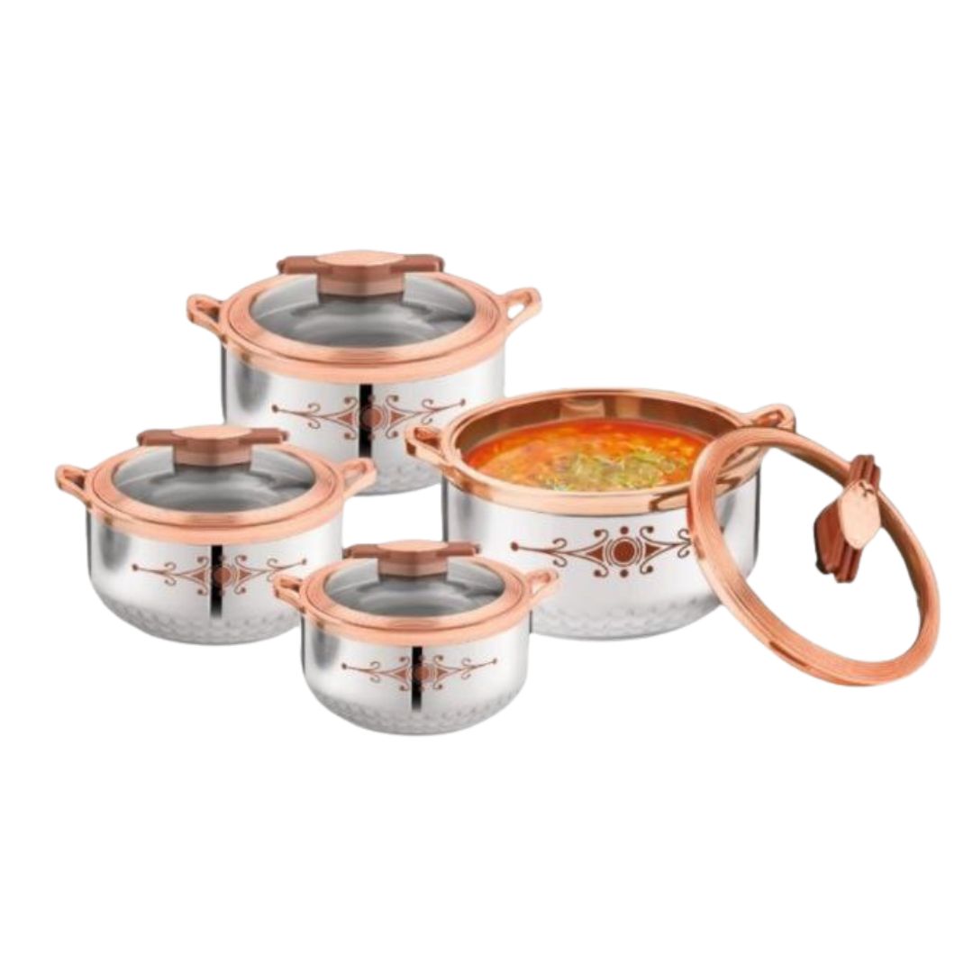 4Pcs Insulated Steel Hotpot