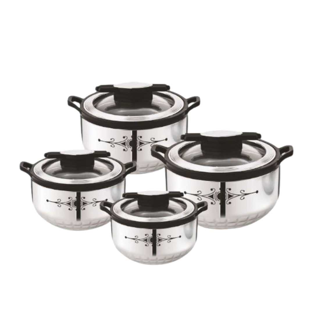 4Pcs Insulated Steel Hotpot