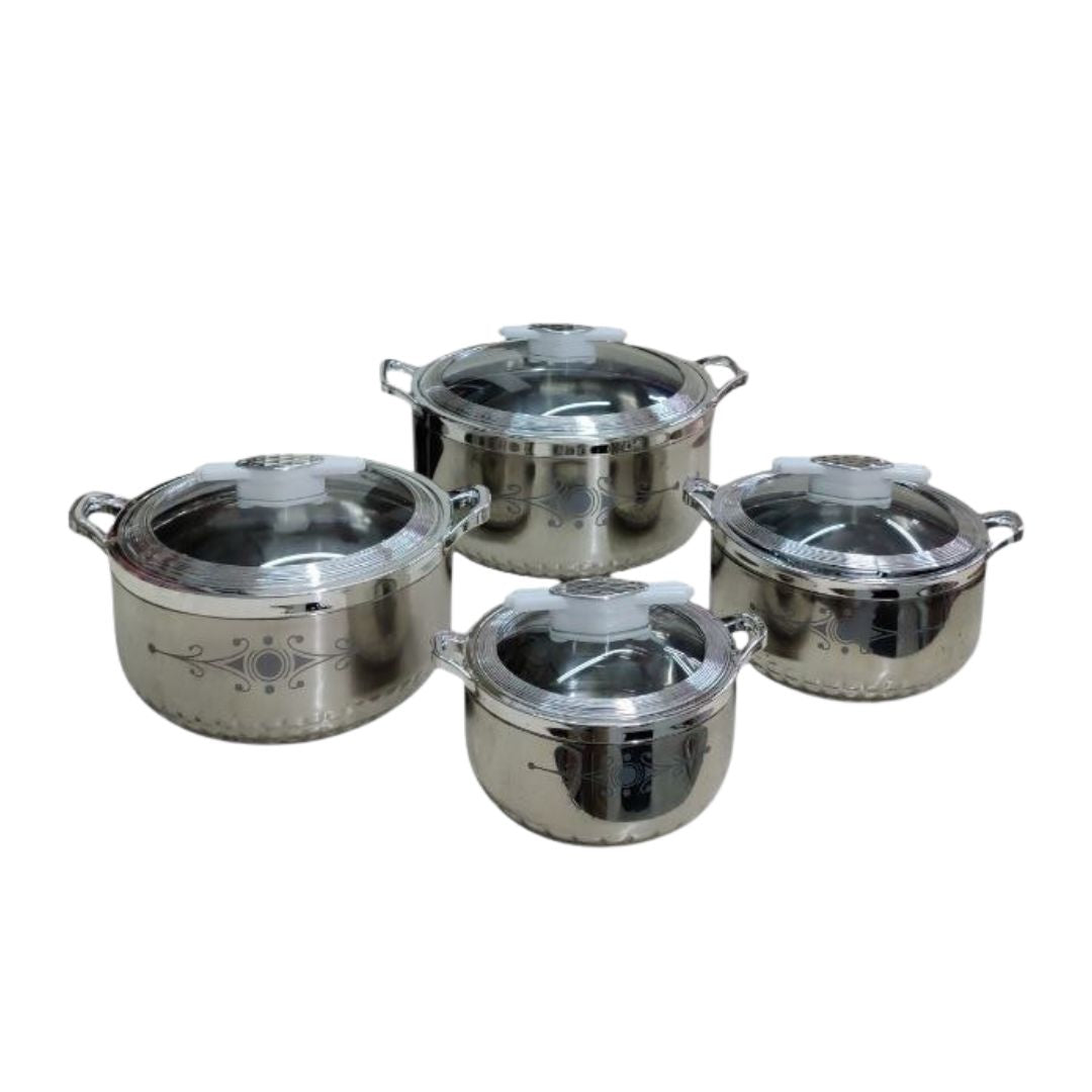 4Pcs Insulated Steel Hotpot