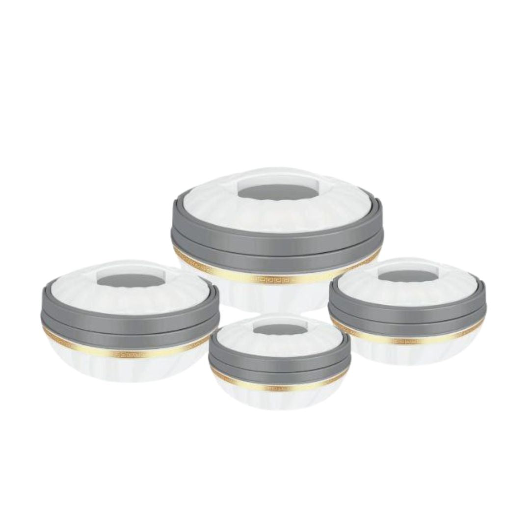 4Pc Plastic Hot Pot Set Thermal Insulated Casserole Hotpot Warmer Serving