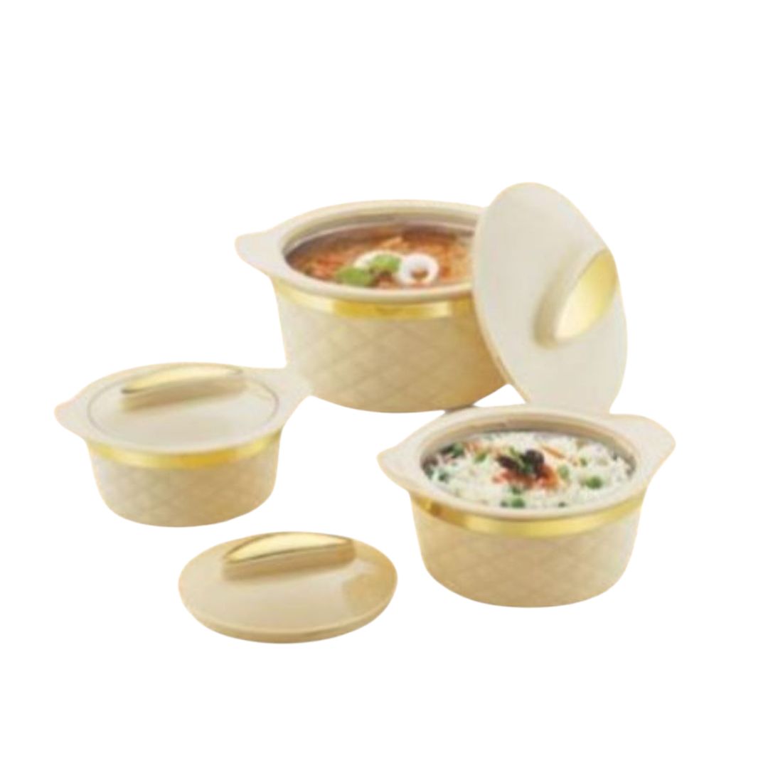 3 pcs Kohenoor Jumbo Insulated Hotpots