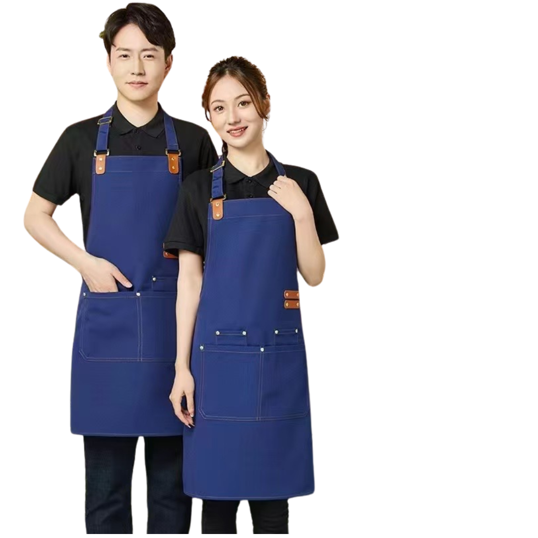 Canvas Chef Apron Cross Back Apron for Men and Women with Adjustable Straps and Large Pockets Canvas Apron