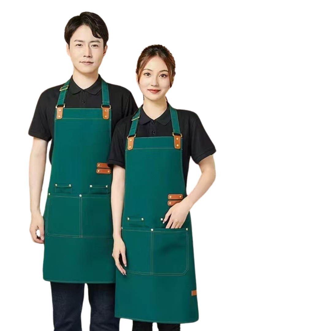 Canvas Chef Apron Cross Back Apron for Men and Women with Adjustable Straps and Large Pockets Canvas Apron