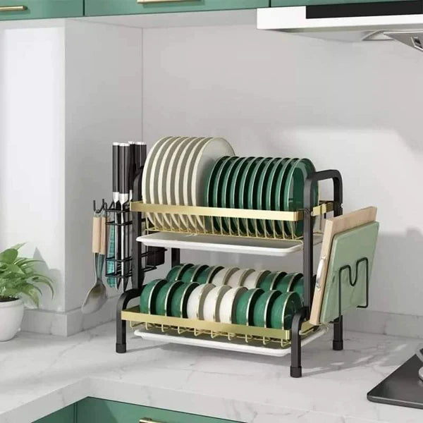 Dish rack with cutlery holder & Chop Board Holder