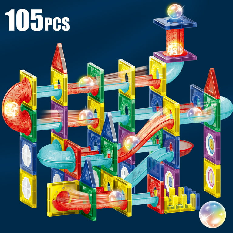 100 PCS 3D Light Magnetic Tiles Kids Building Blocks Toys Educational