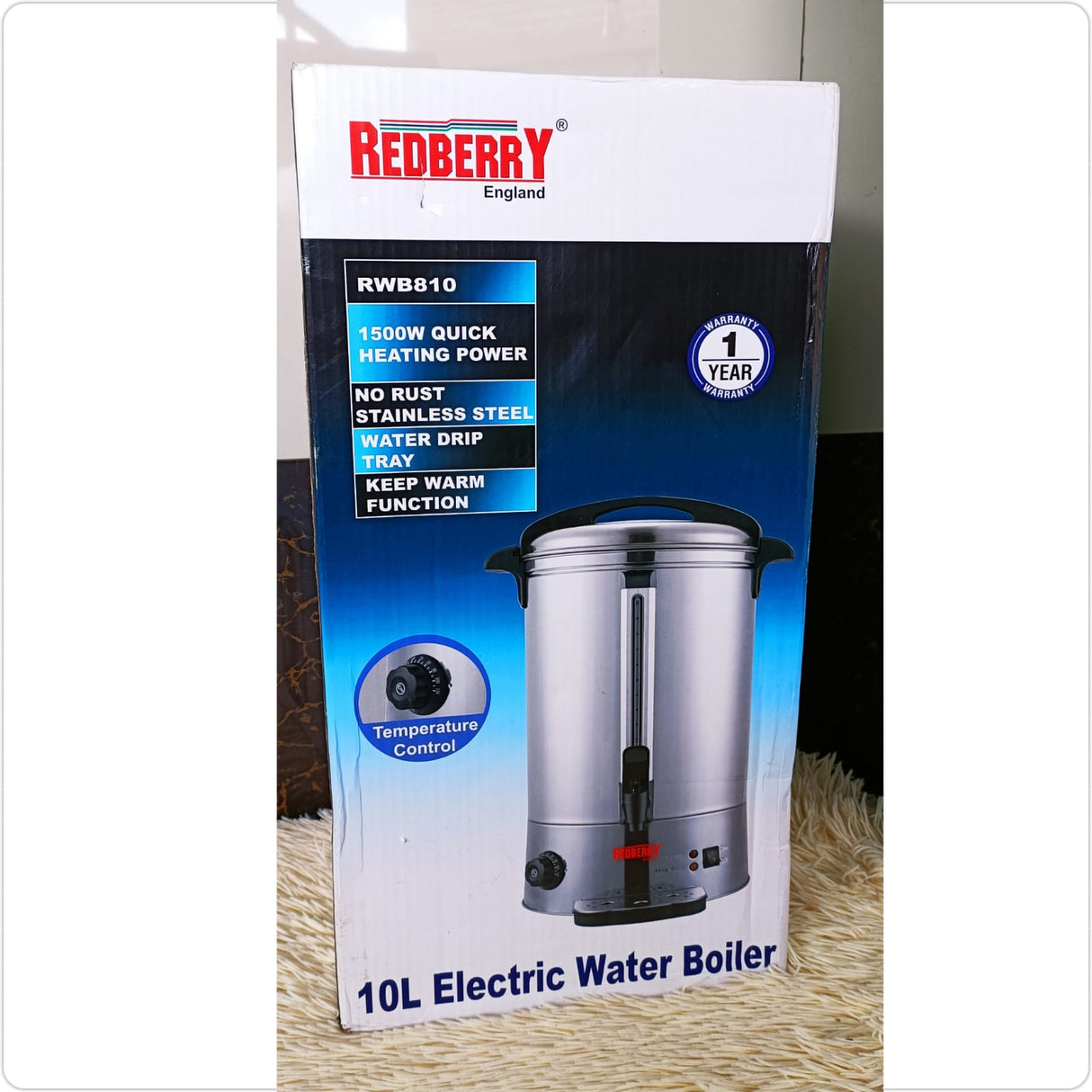 Redberry Premium Electric Tea Urn – 10L, 15L, 20L Large Capacity Hot Water Dispenser for Tea, Coffee, Soup Office, Church, Event & Home Use | Kenya