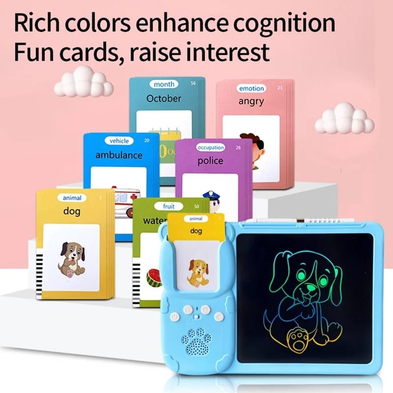 2 in 1 talking flashcards with an LCD writing pad.