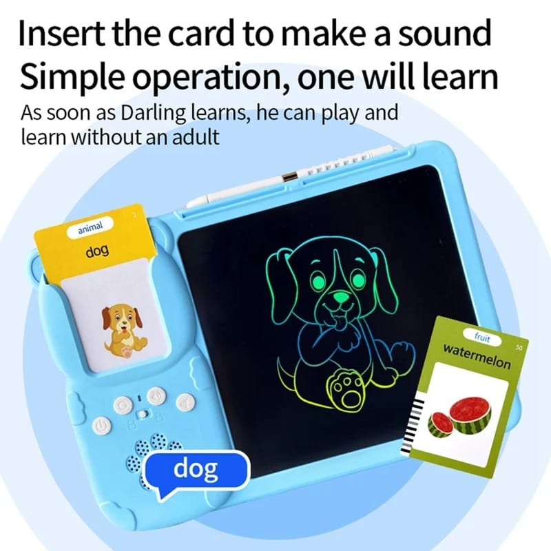 2 in 1 talking flashcards with an LCD writing pad.