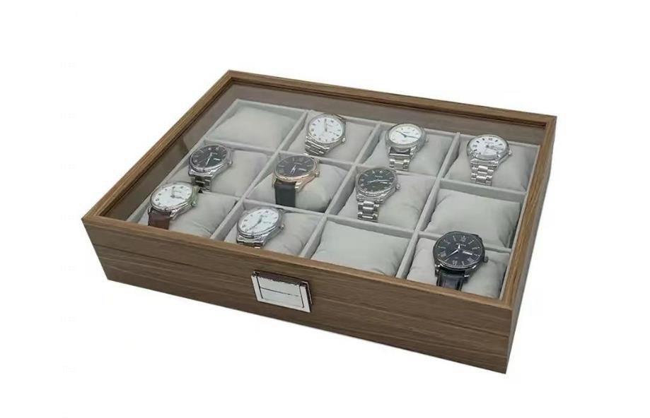 12pc Wooden Watch Organizer