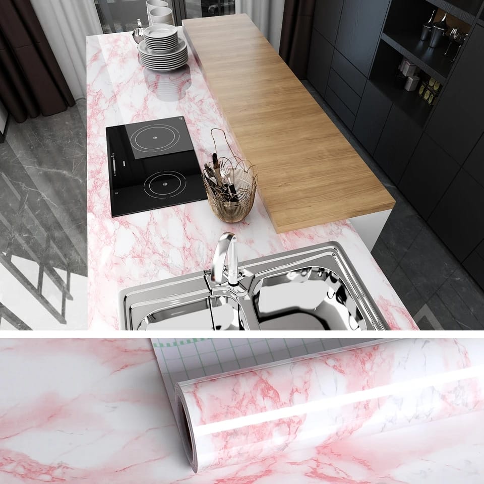 Self adhesive marble contact paper