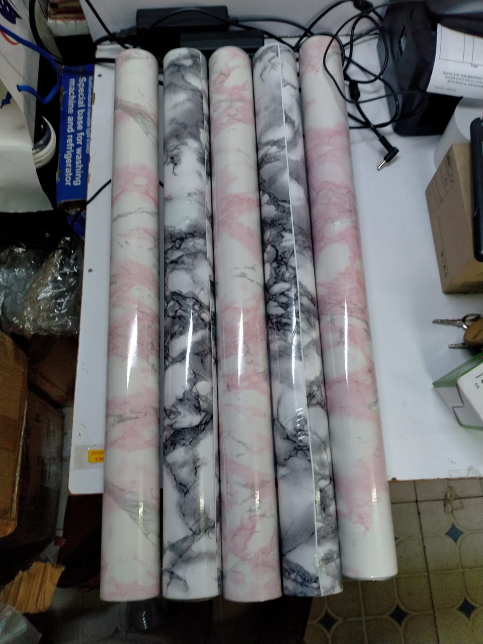 Self adhesive marble contact paper