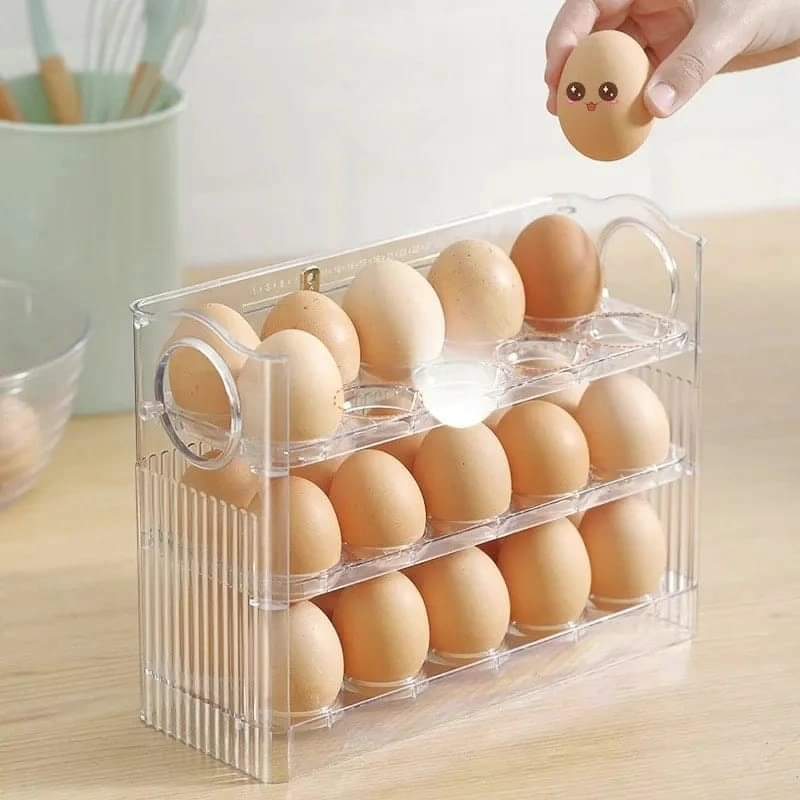 Transparent Flip Egg Box Organizer