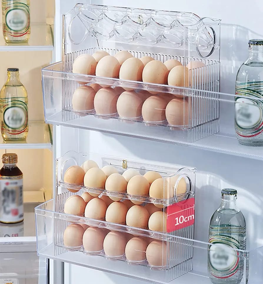 Transparent Flip Egg Box Organizer