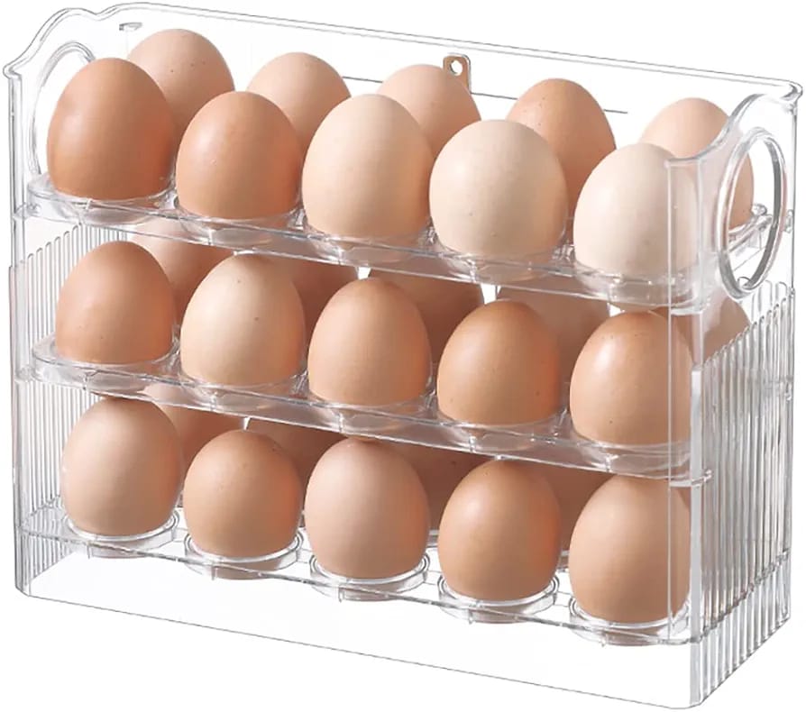 Transparent Flip Egg Box Organizer