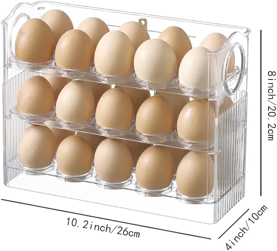 Transparent Flip Egg Box Organizer