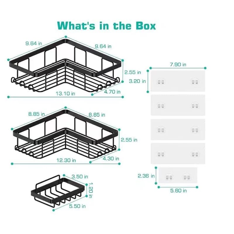 3pcs set Heavy-duty Shower caddy shelf/Bathroom organizer