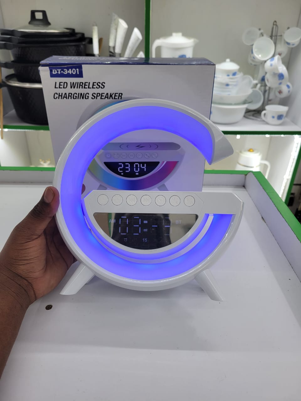 Big G Smart Night Light Wireless bluetooth speaker with Clock and alarm clock