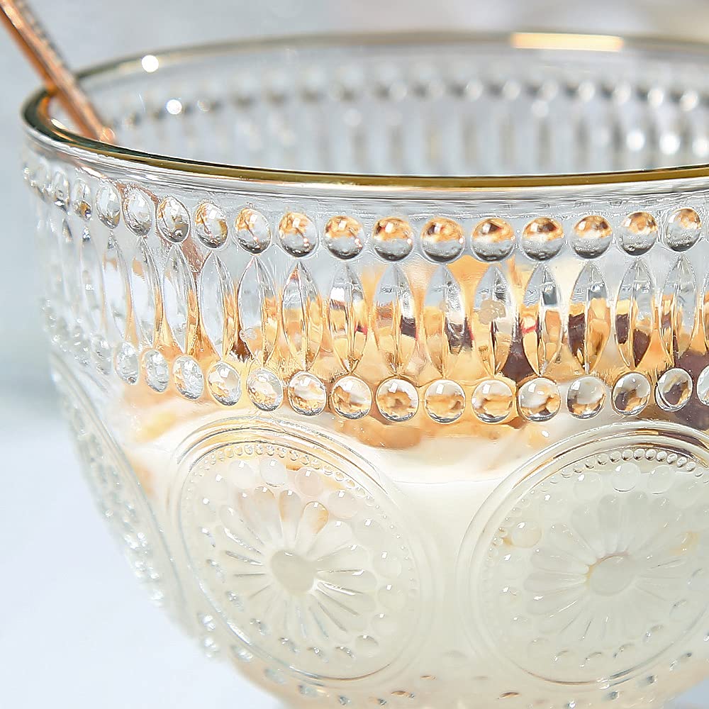 Set of 3 Romantic premium water/tea glass set