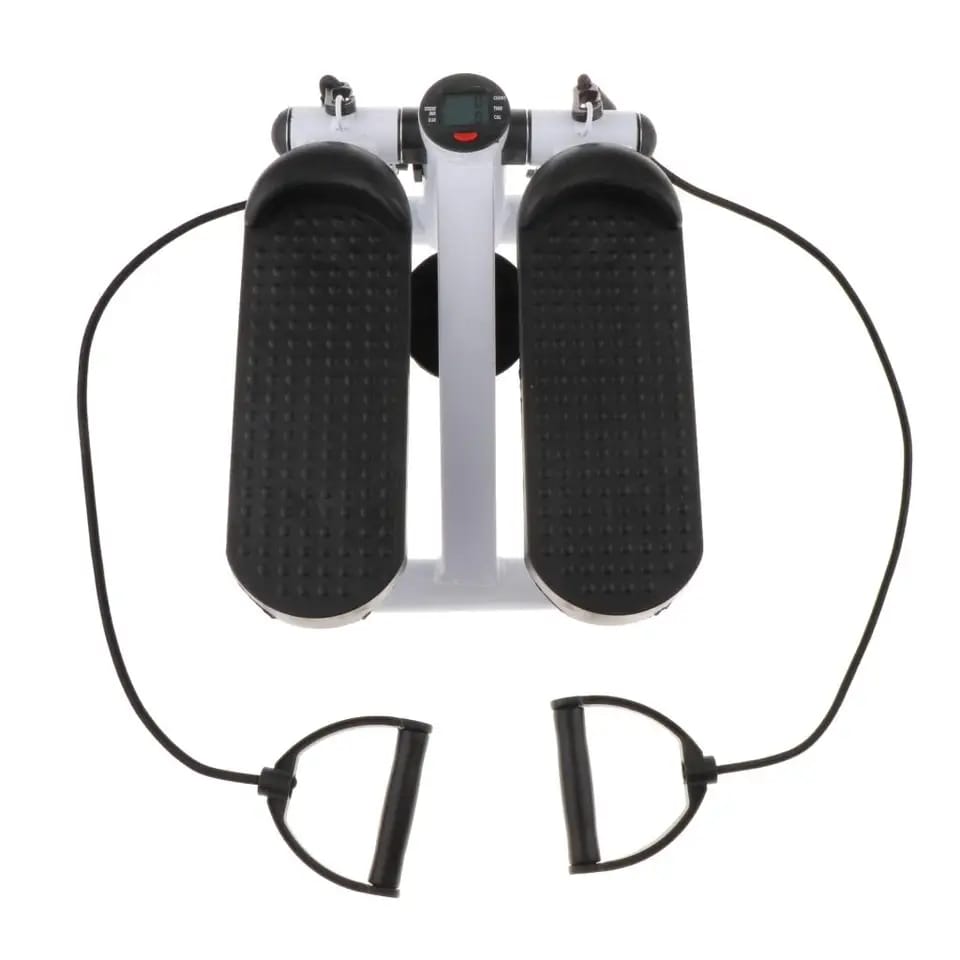 Mini Stepper with Resistance Bands Hydraulic Home Cardio Stepper with Digital Monitor for Home Workouts