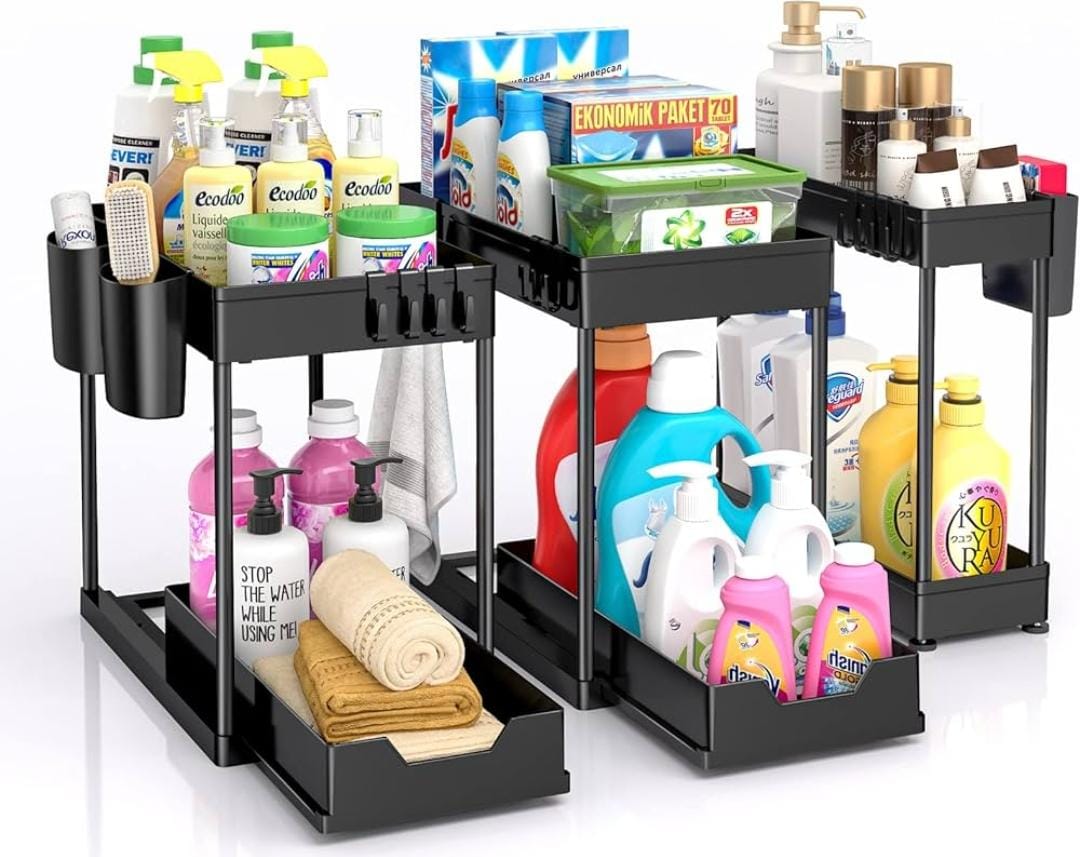 Detachable 2 layer smart golden baby multipurpose spice rack with bottom drawer