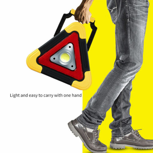 Battery powered 3 mode triangle warning light stand.