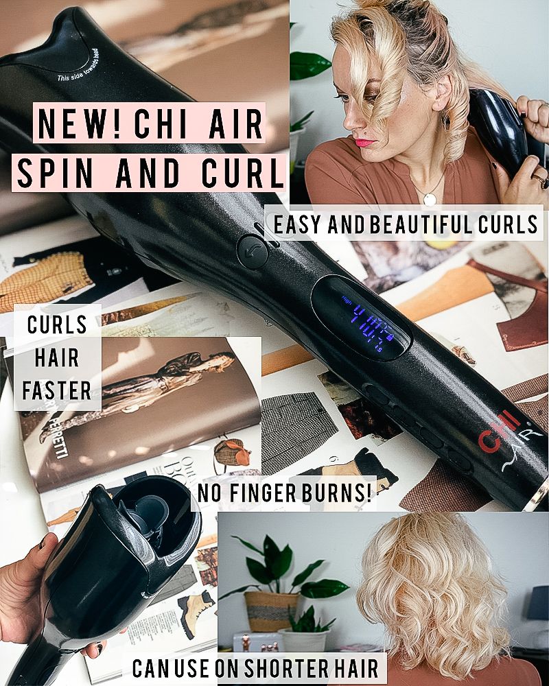 Hair spin and curl tool