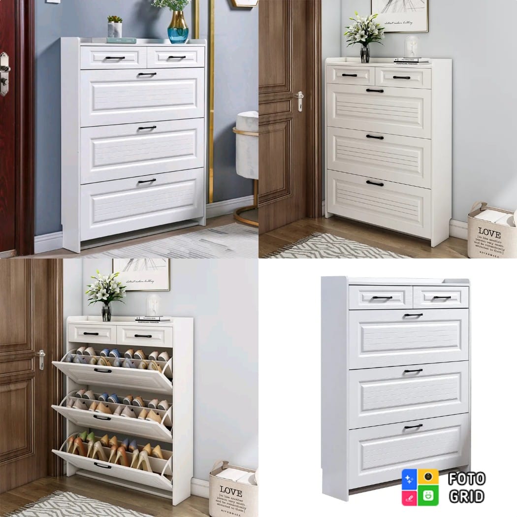 Bucket Flip Shoe Cabinet – Modern Slim Shoe Rack with Flip-Top Storage | High-Capacity Entryway Organizer for Homes in Kenya