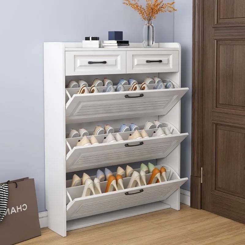 Bucket Flip Shoe Cabinet – Modern Slim Shoe Rack with Flip-Top Storage | High-Capacity Entryway Organizer for Homes in Kenya