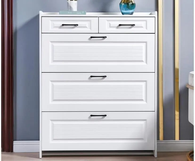 Bucket Flip Shoe Cabinet – Modern Slim Shoe Rack with Flip-Top Storage | High-Capacity Entryway Organizer for Homes in Kenya