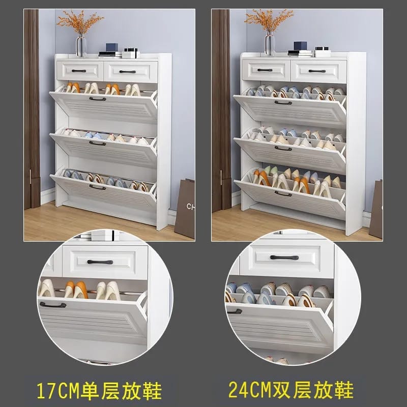 Bucket Flip Shoe Cabinet – Modern Slim Shoe Rack with Flip-Top Storage | High-Capacity Entryway Organizer for Homes in Kenya