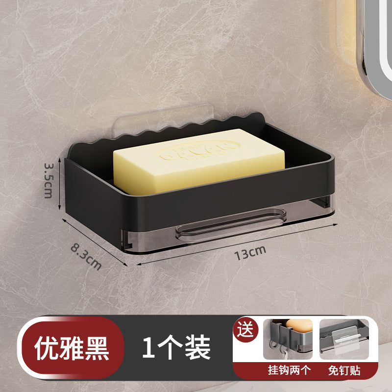 Self-adhesive soap Holder with drain water dish.