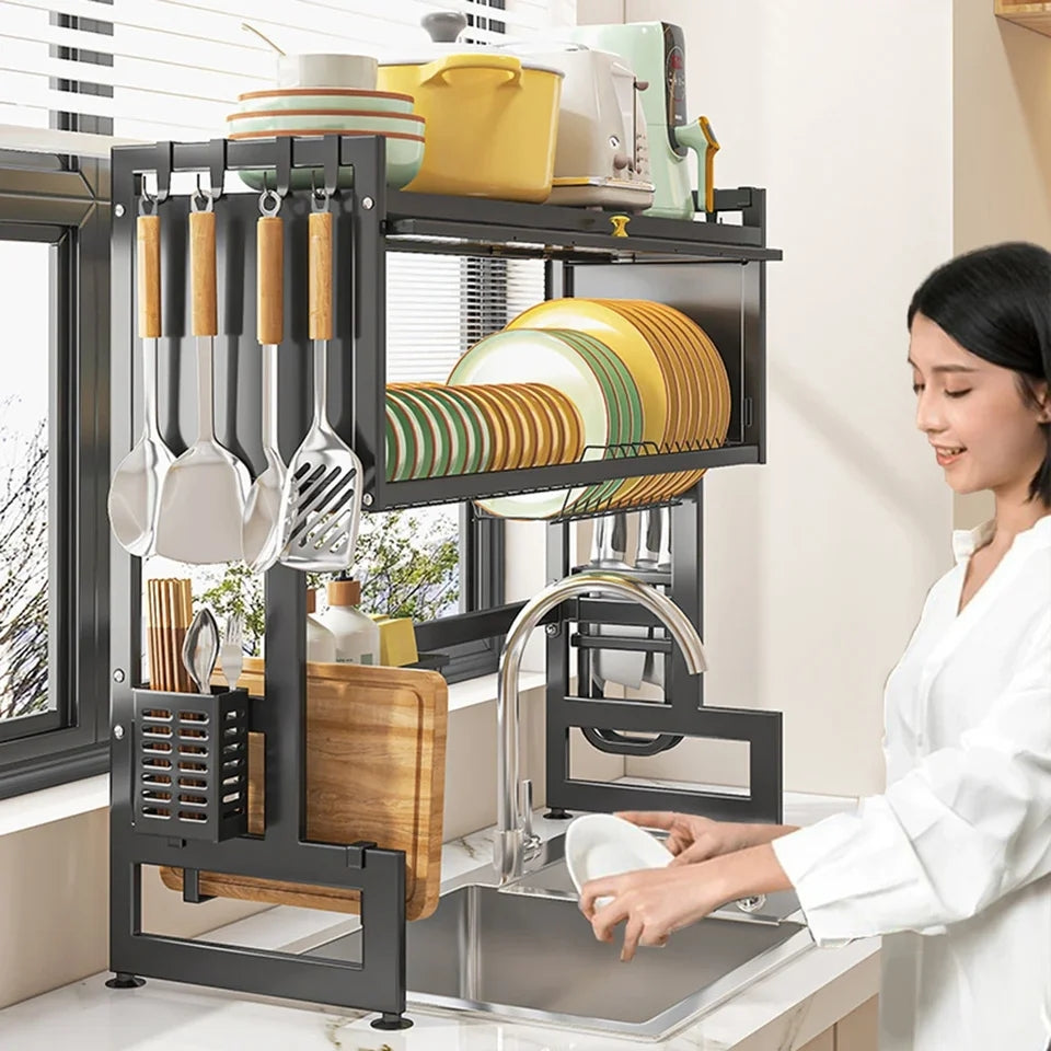 Multi-Purpose Over The Sink Dish Rack & Dish Drainer Kenya | Kitchen Dish Drying Rack, Sink Drainer, Dish Drying Rack Over Sink, Stainless Steel Dish Rack, Countertop Dish Rack, Dish Drainer Rack