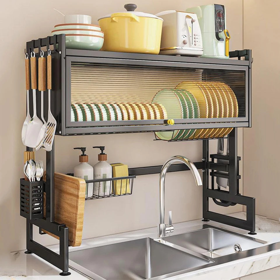 Multi-Purpose Over The Sink Dish Rack & Dish Drainer Kenya | Kitchen Dish Drying Rack, Sink Drainer, Dish Drying Rack Over Sink, Stainless Steel Dish Rack, Countertop Dish Rack, Dish Drainer Rack