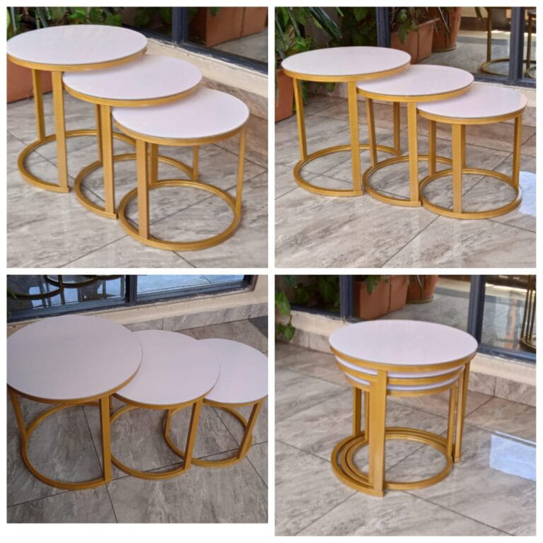 Glass Nest Of Stools (Round)