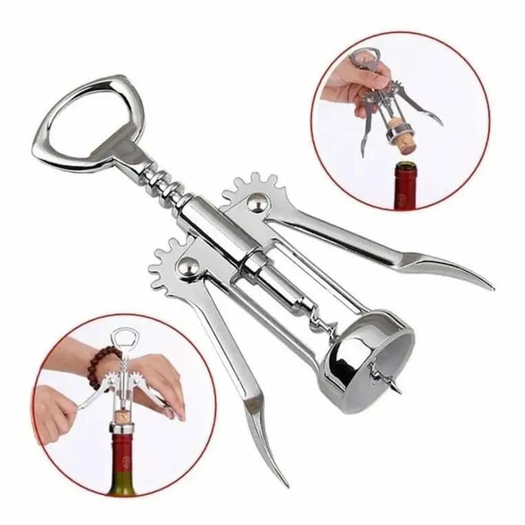 Stainless steel Corkscrew wine opener.