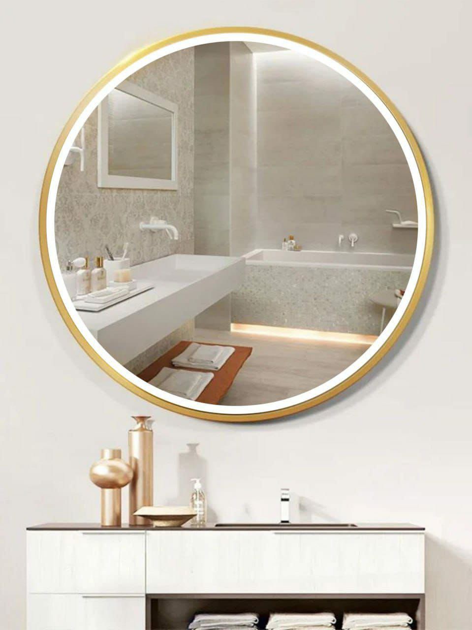 Huge 60*60cms Unbreakable round decor mirrors with fine finishing