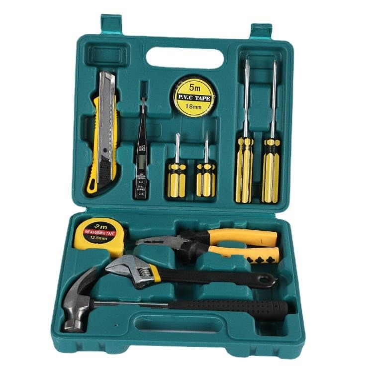 Complete Household Hardware Toolbox with Combination Hardware