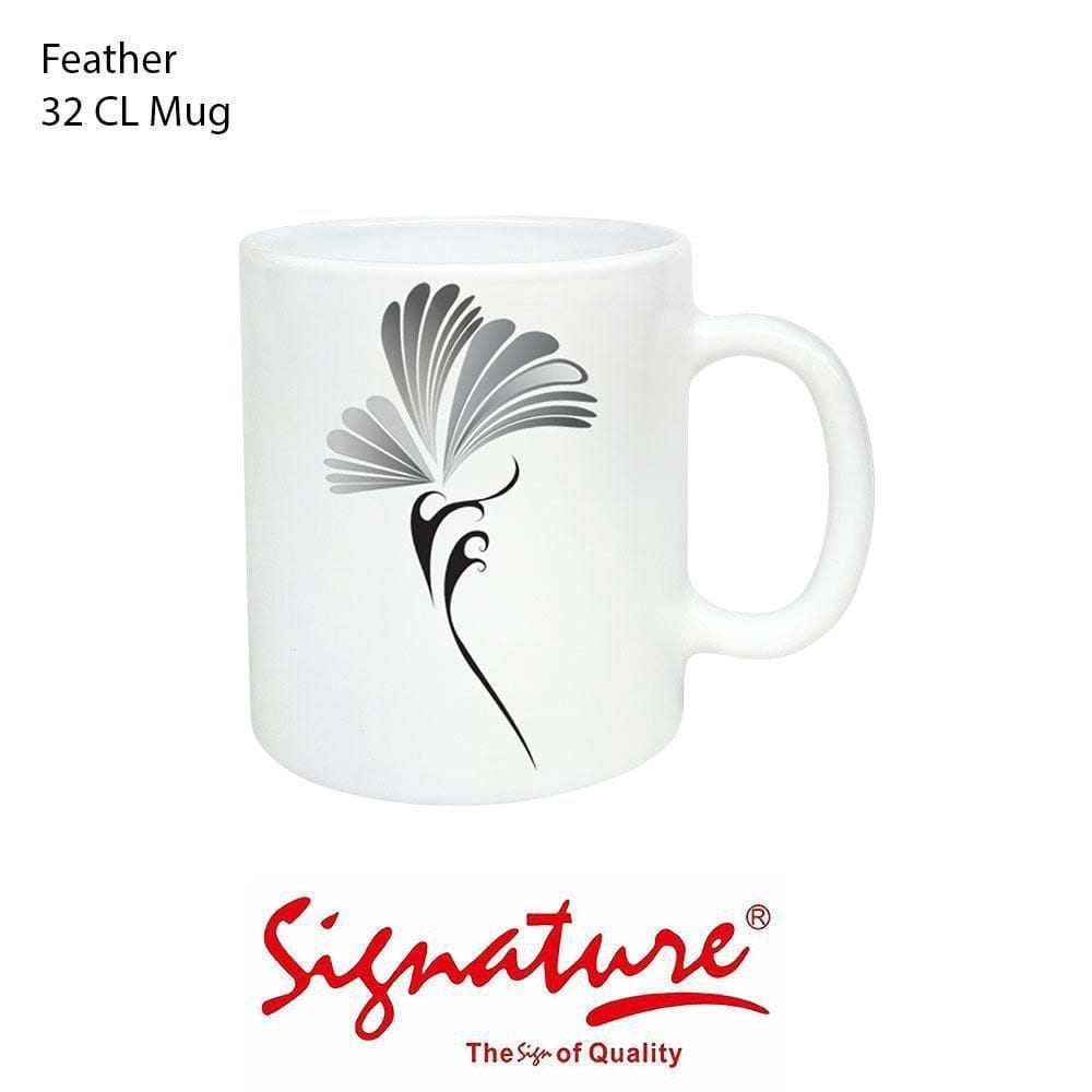 32 cl Glass Signature Mugs (320ml) Feather