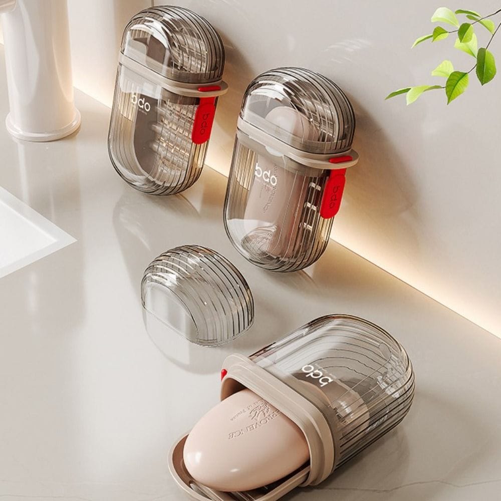 Travel Wash Kit: Soap Dish Case, Toothbrush Case and Toothbrush Holder